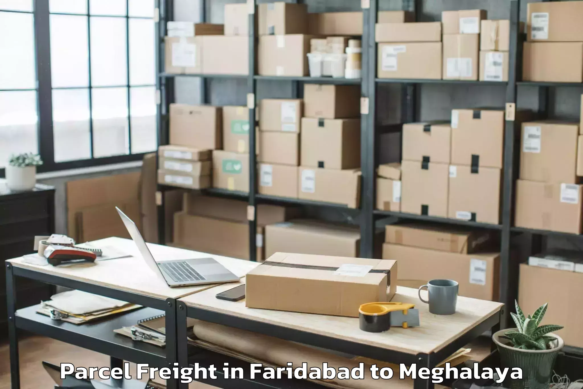 Leading Faridabad to Mawsynram Parcel Freight Provider